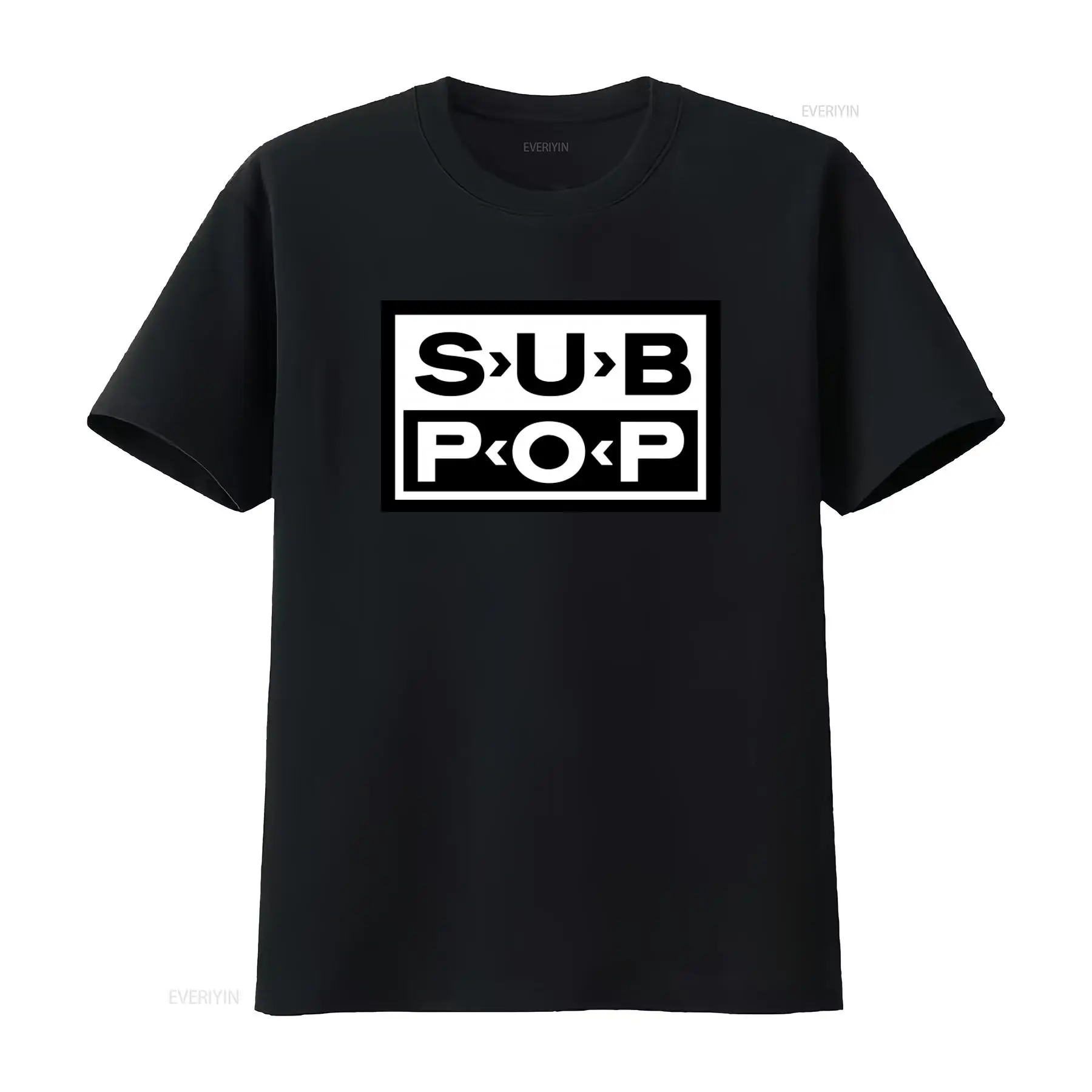 Vintage Fashion Logo - Sub Pop Logo T Shirt Black