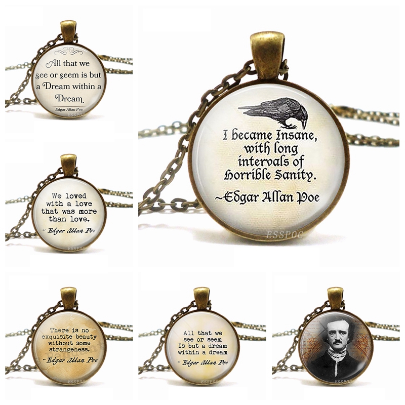 Vintage Fashion Quotes - Glass Quotes Necklace 