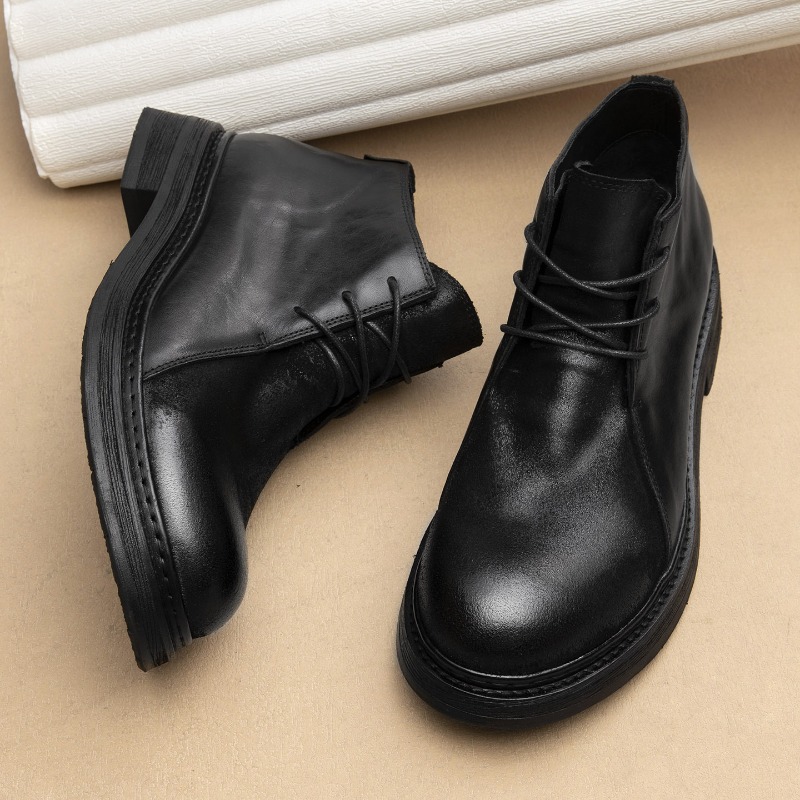 Vintage Fashion Boots - Vintage Mens Genuine Leather Boots Luxury