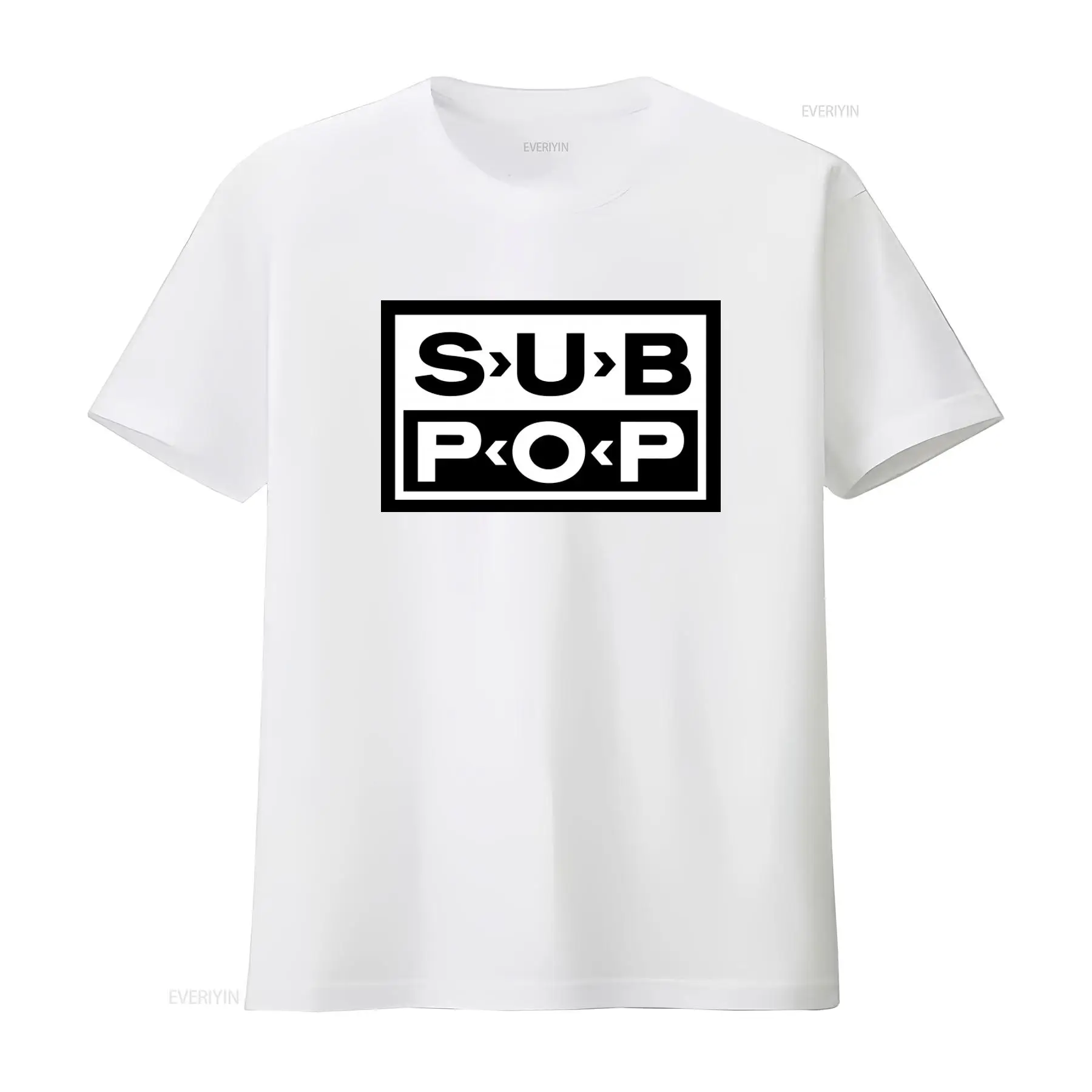 Sub Pop Logo T Shirt Black wit - Vintage Fashion Logo recension och pris