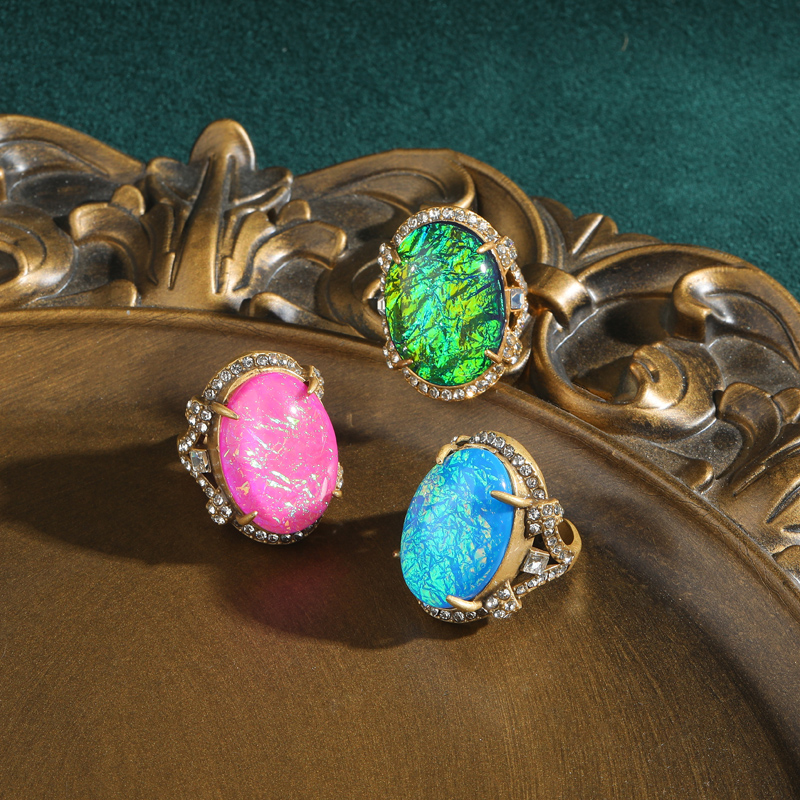 Vintage Large Opal Ring Pink A - Vintage Fashion Trends 2025 recension och pris