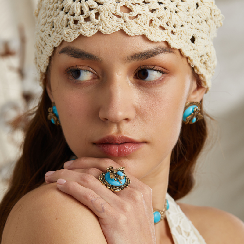 Vintage Blue Bee Rings Honey R - Vintage Fashion Trends 2025 recension och pris