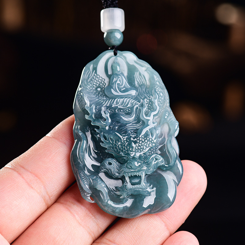 Natural Burmese Jadeite Dragon - Vintage Fashion Designer recension och pris