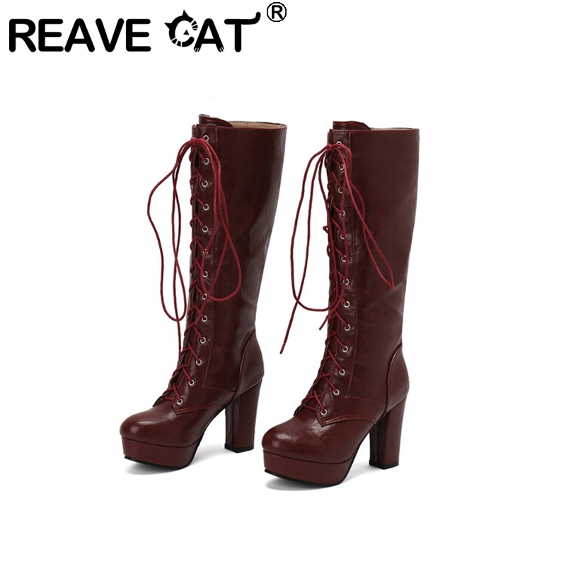 REAVE CAT Vintage Women Knee B - Vintage Fashion Boots recension och pris