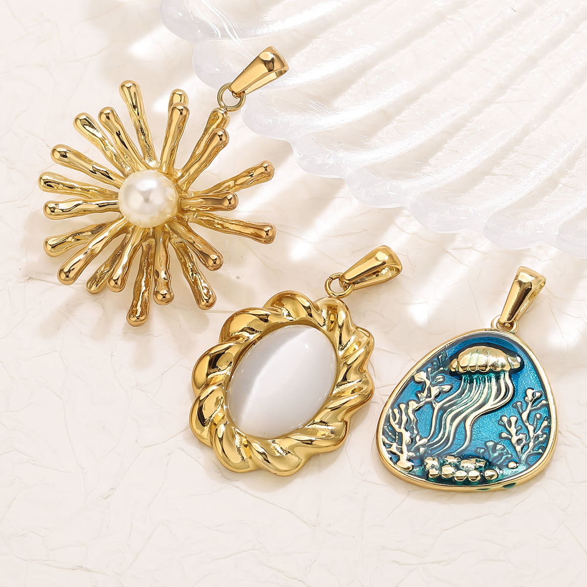 1Pcs 18K Gold Plated Stainless - Vintage Urban Fashion recension och pris