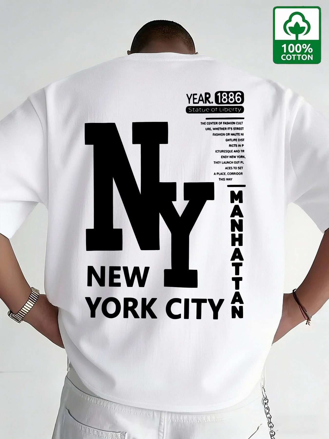 Men NYC T Shirt Cotton New Yor - Vintage Fashion New York recension och pris