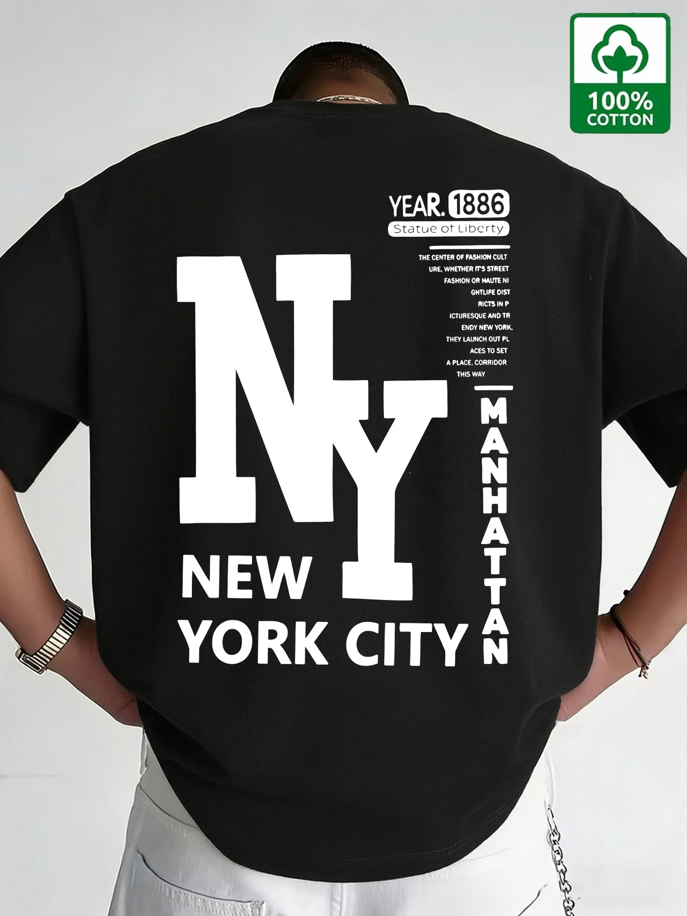 Men NYC T Shirt Cotton New Yor - Vintage Fashion New York recension och pris