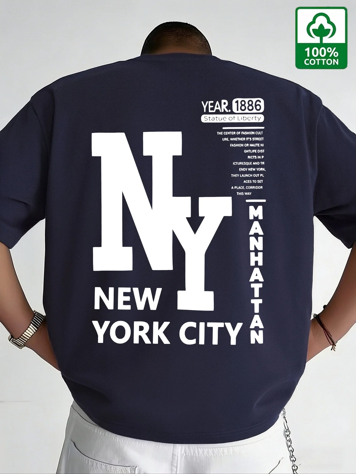 Men NYC T Shirt Cotton New Yor - Vintage Fashion New York recension och pris