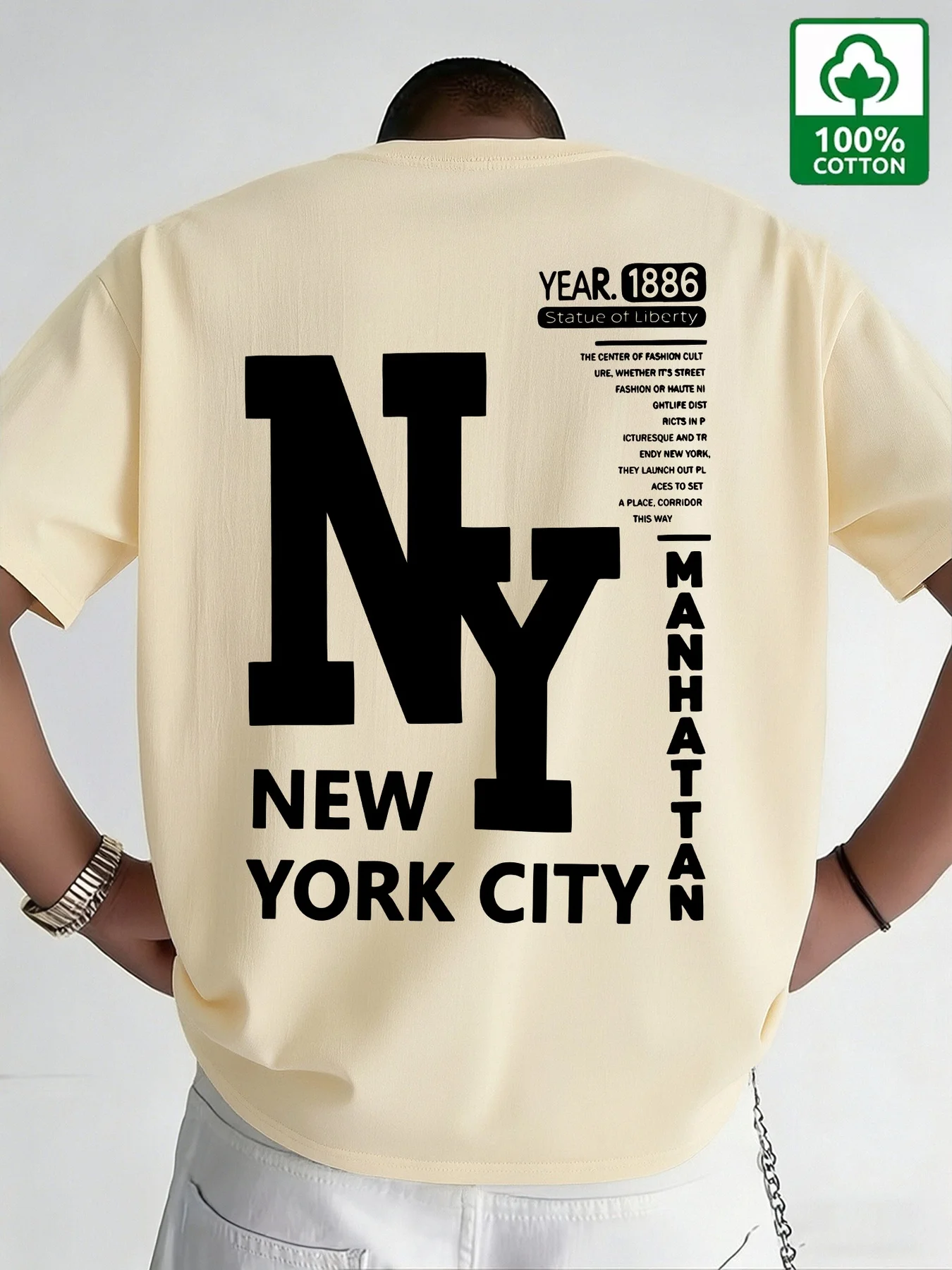 Men NYC T Shirt Cotton New Yor - Vintage Fashion New York recension och pris
