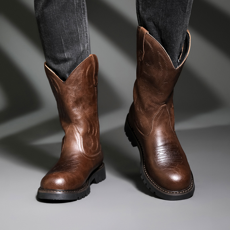Fashion Mens Cowboy Boots New  - Vintage Fashion Boots recension och pris