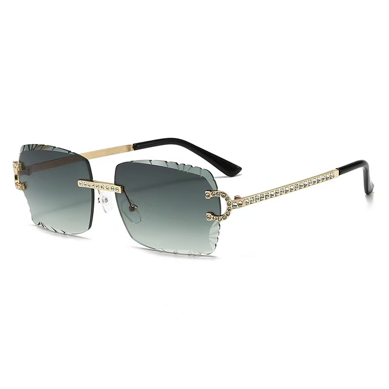 Fashion Rimless Square Sunglas - Vintage Fashion Brands recension och pris