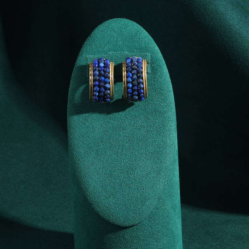 Vintage Lapis Lazuli Stud Earr - Vintage Fashion Trends 2025 recension och pris