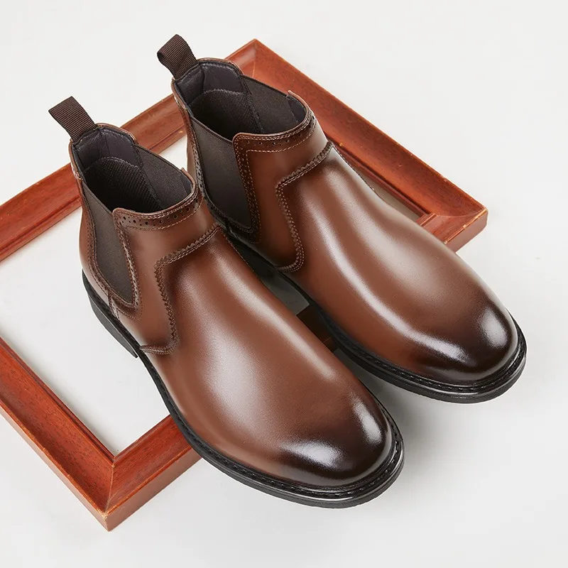 Vintage Mens Leather Oxford Bo - Vintage Fashion Boots recension och pris
