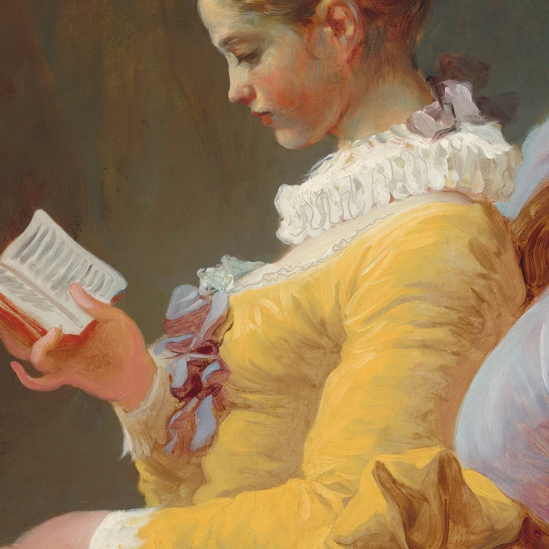 Girl Reading Vintage Oil Paint - Vintage Fashion Posters recension och pris