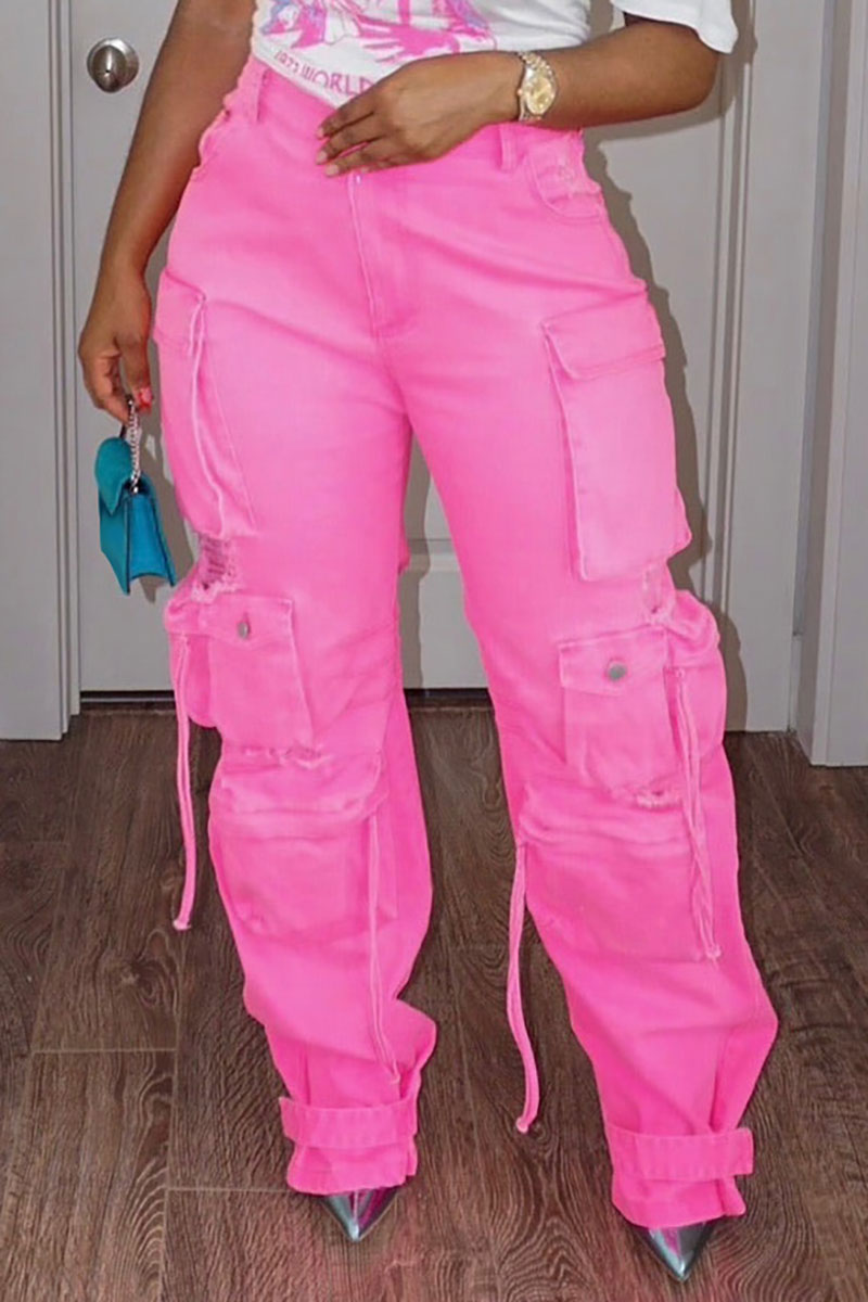 Plus Size Cargo Denim Jeans Po - Vintage Fashion Jeans recension och pris