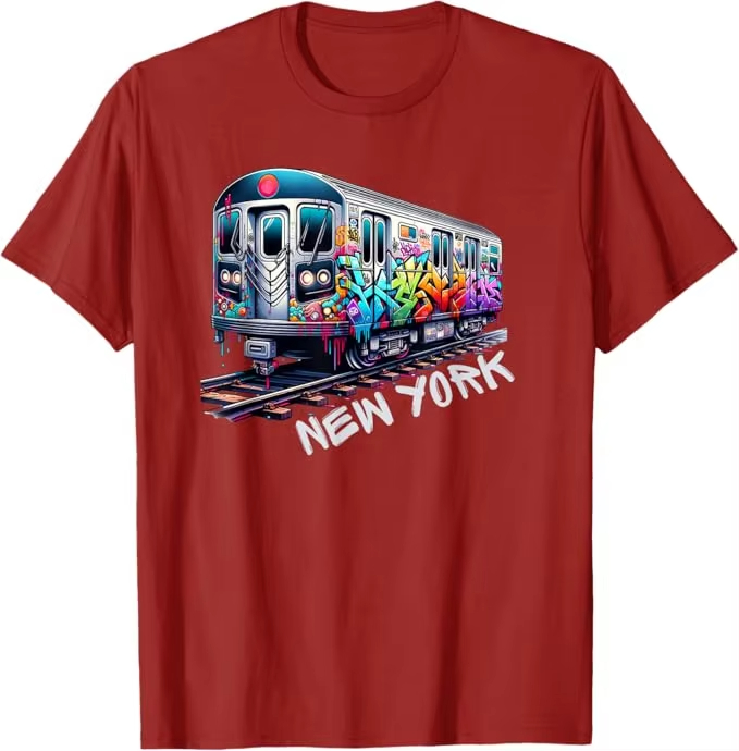 New York Train Graffiti Style  - Vintage Fashion New York recension och pris