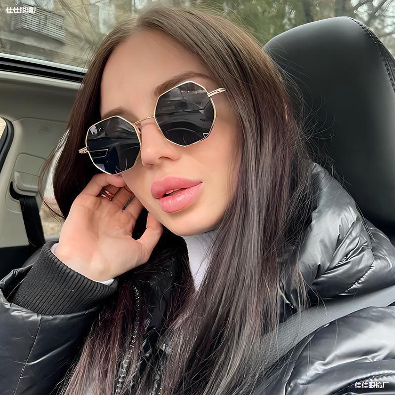 Square Polygon Metal Sunglasse - Vintage Fashion Brands recension och pris