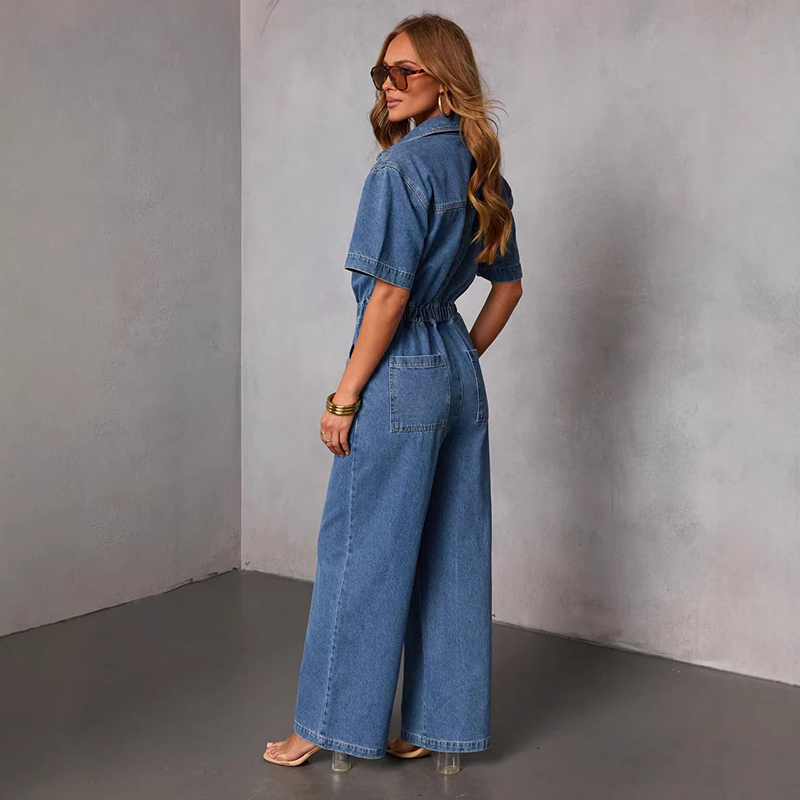 Retro Fashion Short Sleeve Den - Vintage Fashion Jeans recension och pris